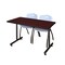 Kobe Rectangle Tables > Training Tables > Kobe Training Table & Chair Sets, 48 W, 24 L, 29 H, Mahogany MKTRCT4824MH47GY - alternate 1